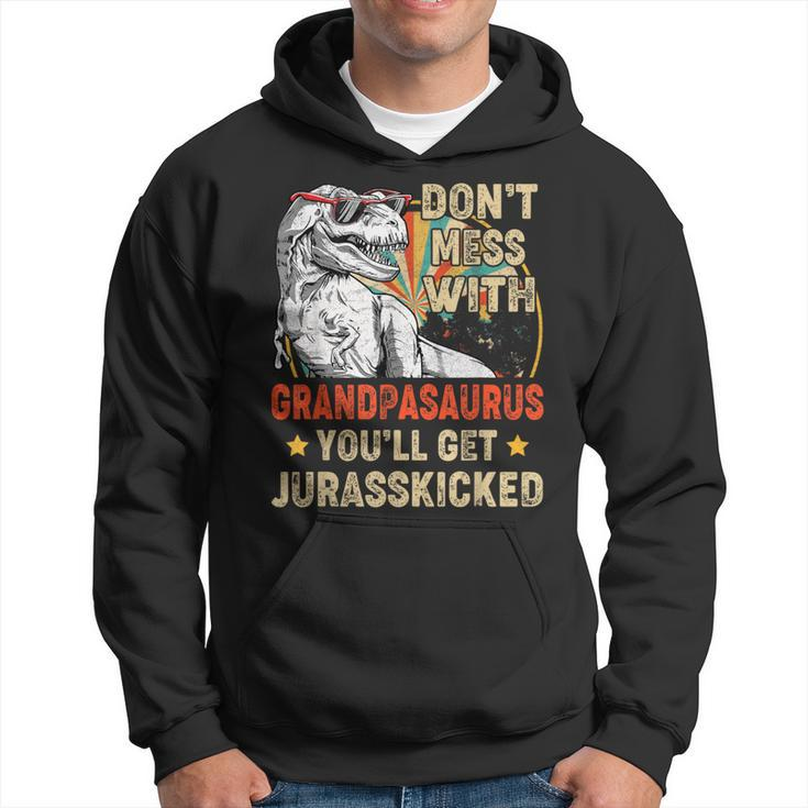 Retro Grandpa Rex Saurus Father's Day Christmas Dinosaurs Hoodie