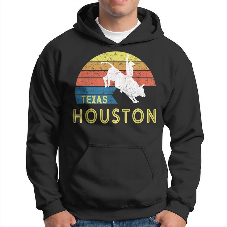 Retro Houston Texas Souvenir With A Vintage Rodeo Rider Hoodie