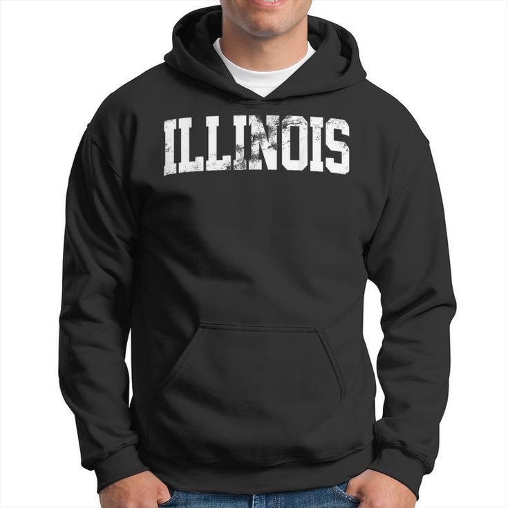 Retro Illinois Vintage Illinois Orange Classic Throwback Hoodie