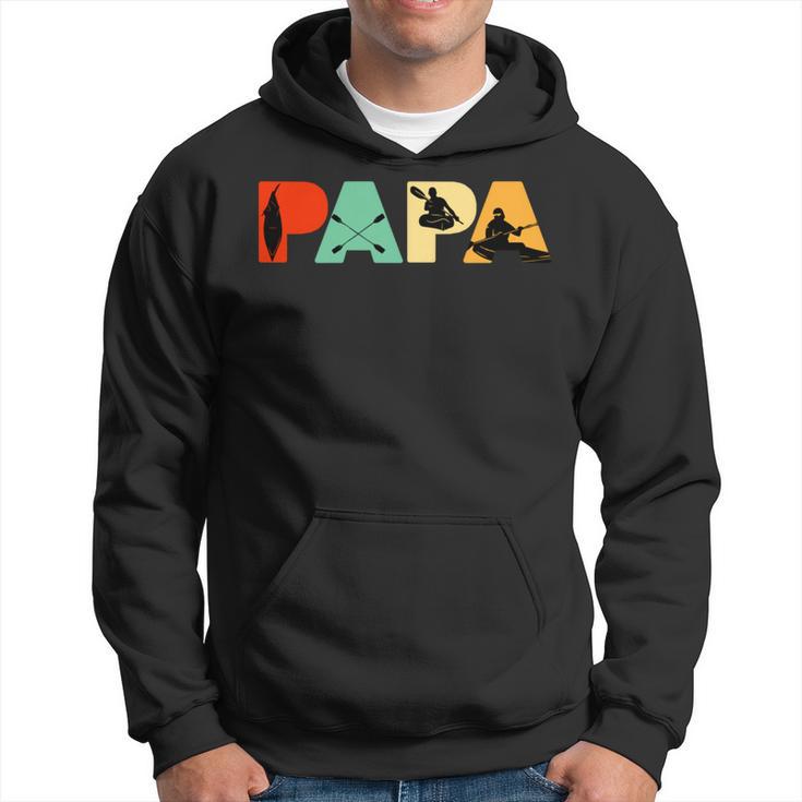 Retro Kajakfahrer Papa Lustigeintage Papa Kajakfahrer Lie Kapuzenpullover