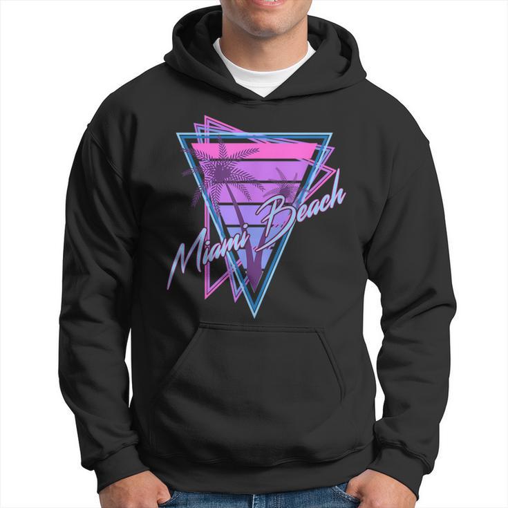 Retro Miami Beach Vintage 80S Beach Souvenir Hoodie