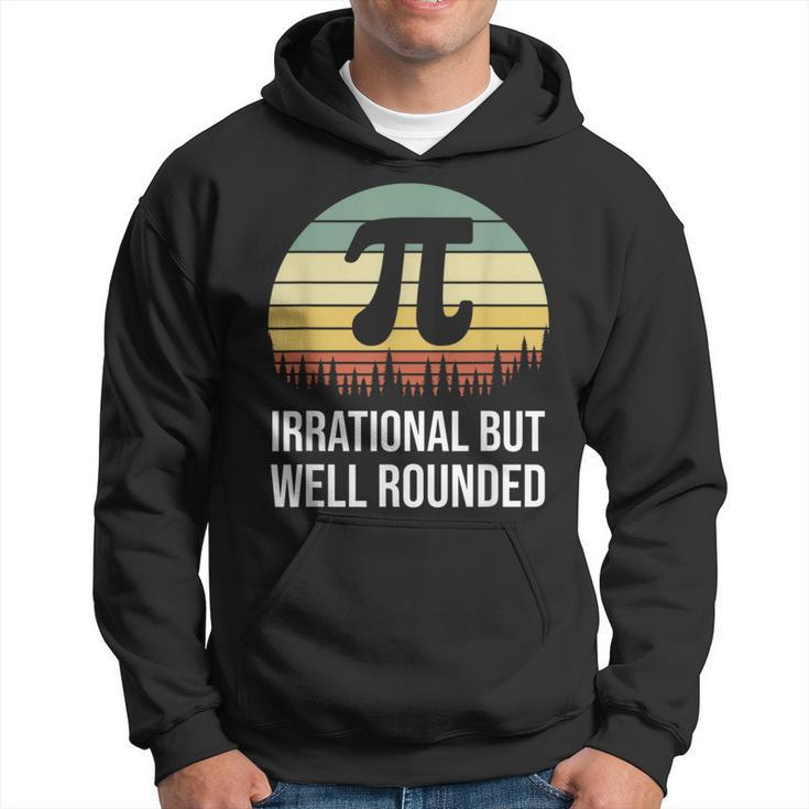 Retro Pi Day Irrational But Well Rounded Math Teacher Hoodie