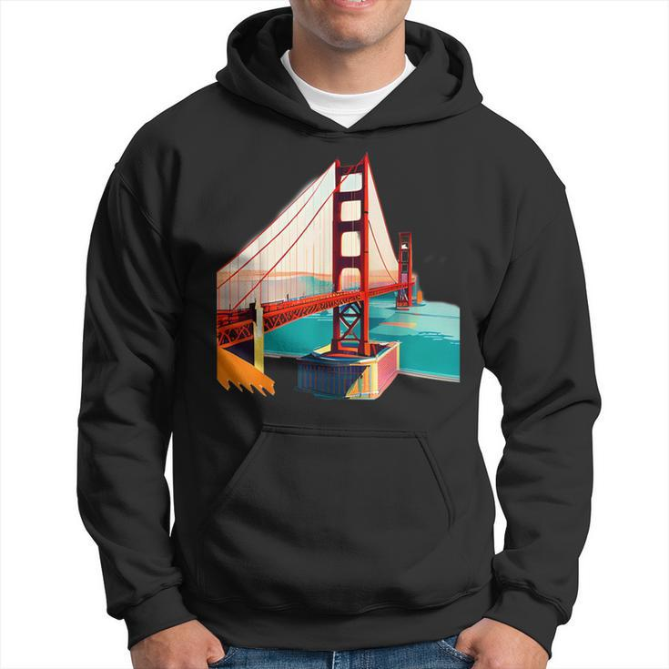 Retro San Francisco Golden Gate Bridge Sf Fog City Sf Hoodie