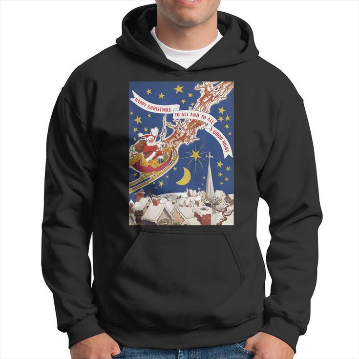 Retro Santa Claus Twas The Night Before Christmas Hoodie