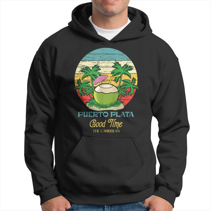 Retro Souvenir Puerto Plata Dominican Republic Hoodie