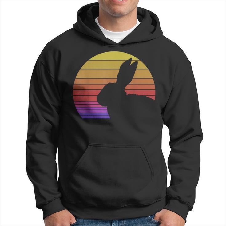 Retro Style Rabbit Silhouette Vintage Hoodie