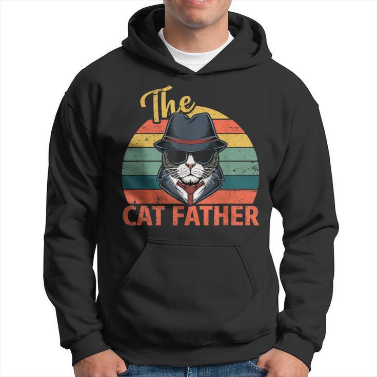 Retro Vintage The Cat Father Cat Daddy Fathers Day 2021 Hoodie