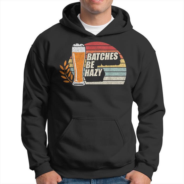 Retro Vintage Craft Beer Batches Be Hazy Home Brewing Hoodie