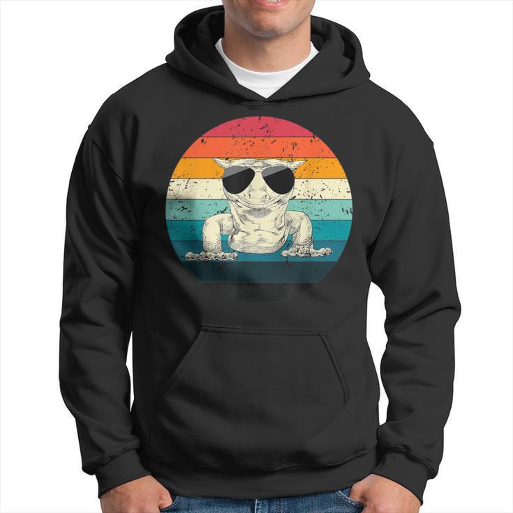 Retro Vintage Crested Gecko Sunglasses Reptile Animal Lover Hoodie