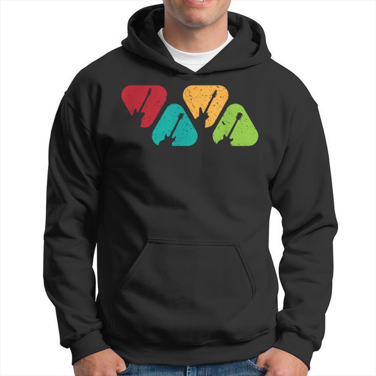 Retro Vintage Guitarist Guitar Pick Music Musician Band Hoodie