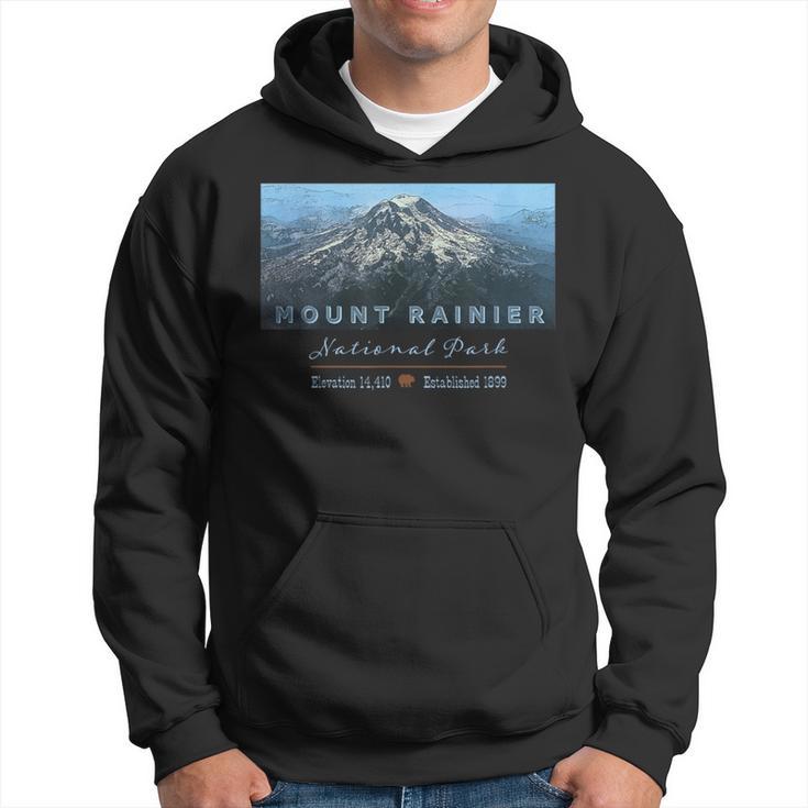 Retro Vintage Mt Rainier National Park Souvenir Hoodie