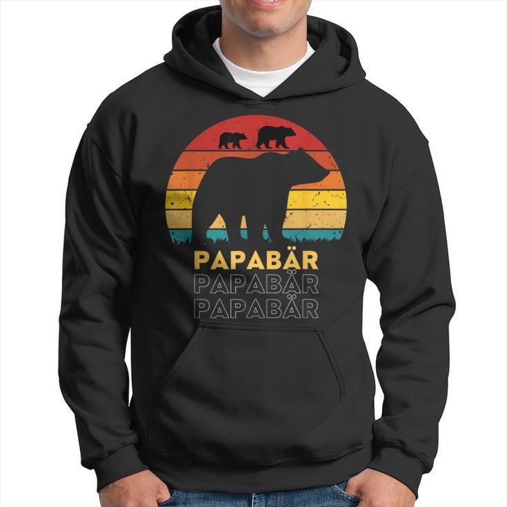 Retroater Baby Sohn Tochter Kinder Bär Papaatertag Kapuzenpullover