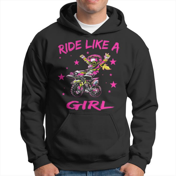 Ride Like A Girl Cute Dirt Bike Motocross Hoodie
