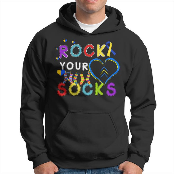 Rock Your Socks Cute 3-21 Trisomy 21 World Down Syndrome Day Hoodie