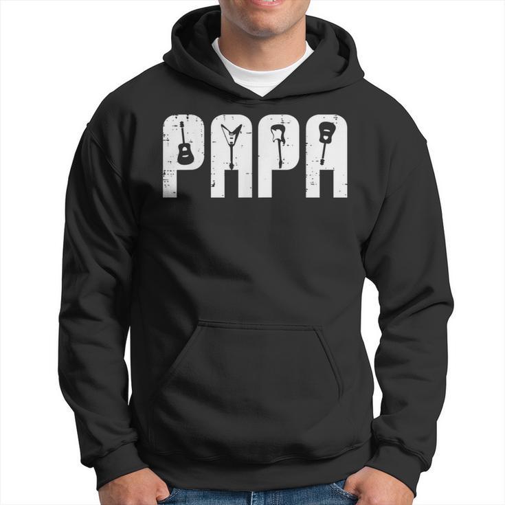 Rocker Papa Guitars Electric Acoustic Bass Dad Daddy Men Hoodie