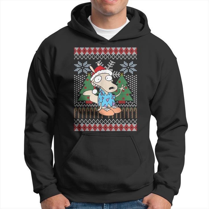 Rockos Modern Life Ugly Chritmas Sweater Hoodie