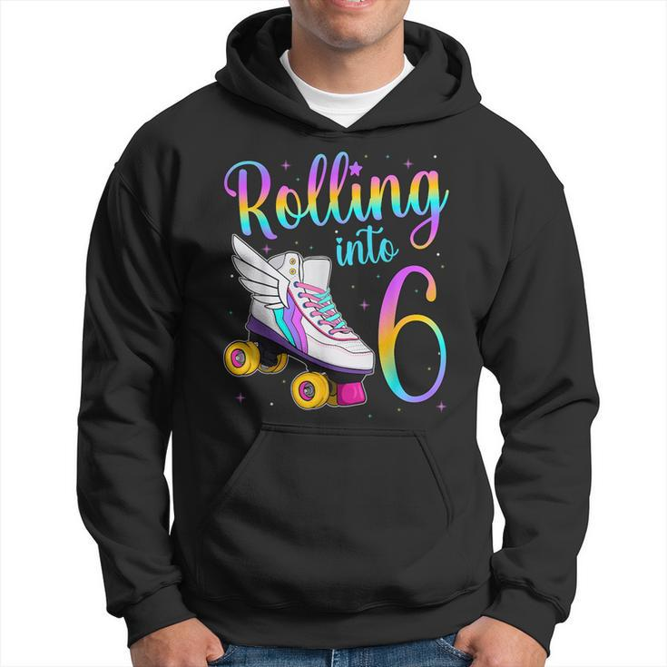 Rolling Into 6 Years Lets Roll I'm Turning 6 Roller Skates Hoodie