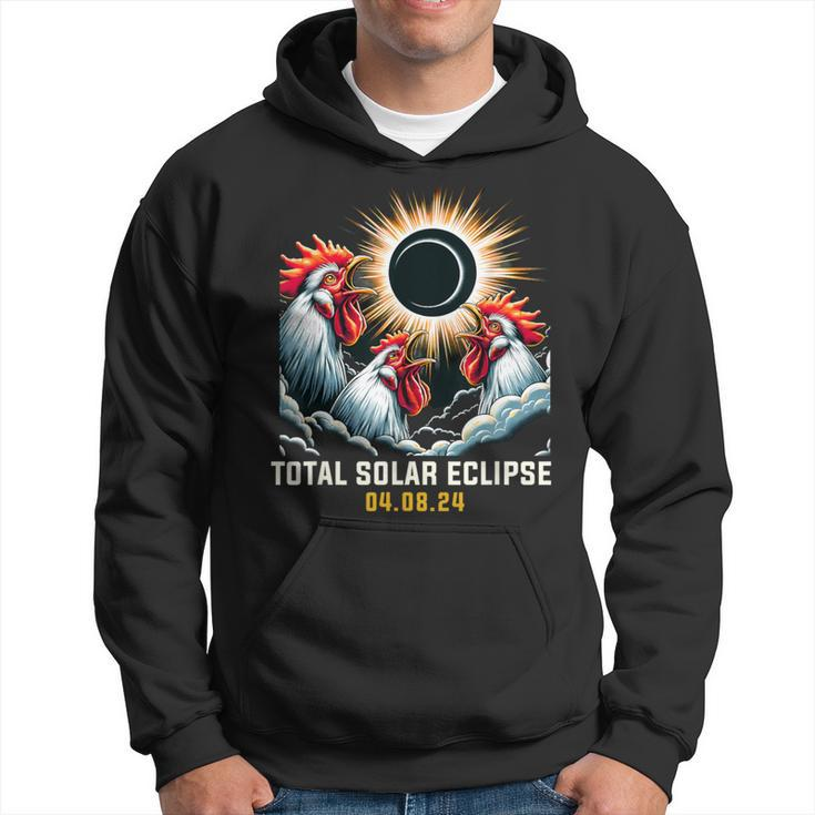 Rooster Howling At Solar Eclipse Hoodie