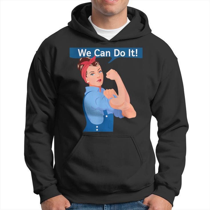 Rosie The Riveter We Can Do It Women's Feminist Rosy Hoodie