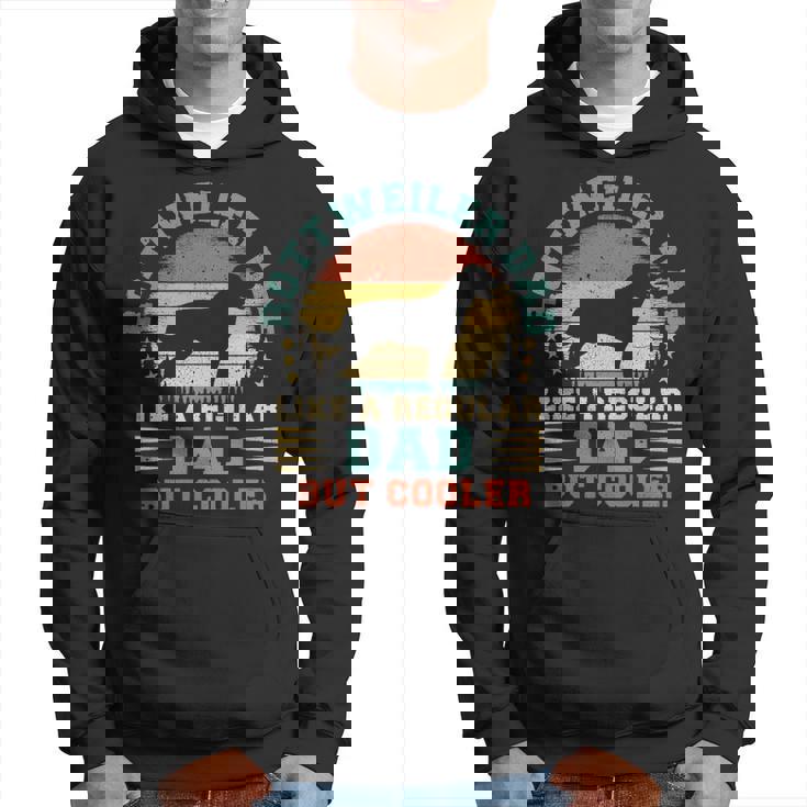 Rottweiler Dad Vintage Rottweiler Dog Father's Day Hoodie