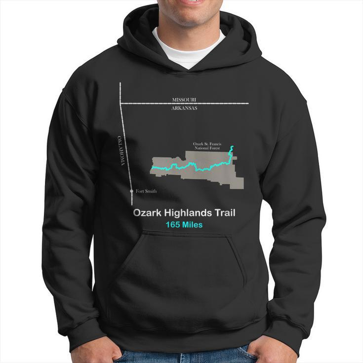 Route Map Of The Ozark Highlands Trail Hoodie