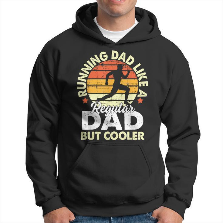 Running Dad Like Regular But Cooler Father's Day Men Hoodie