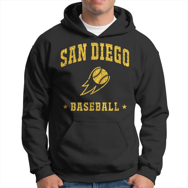 San Diego Baseball Vintage Gameday Retro Baseball Lover Hoodie