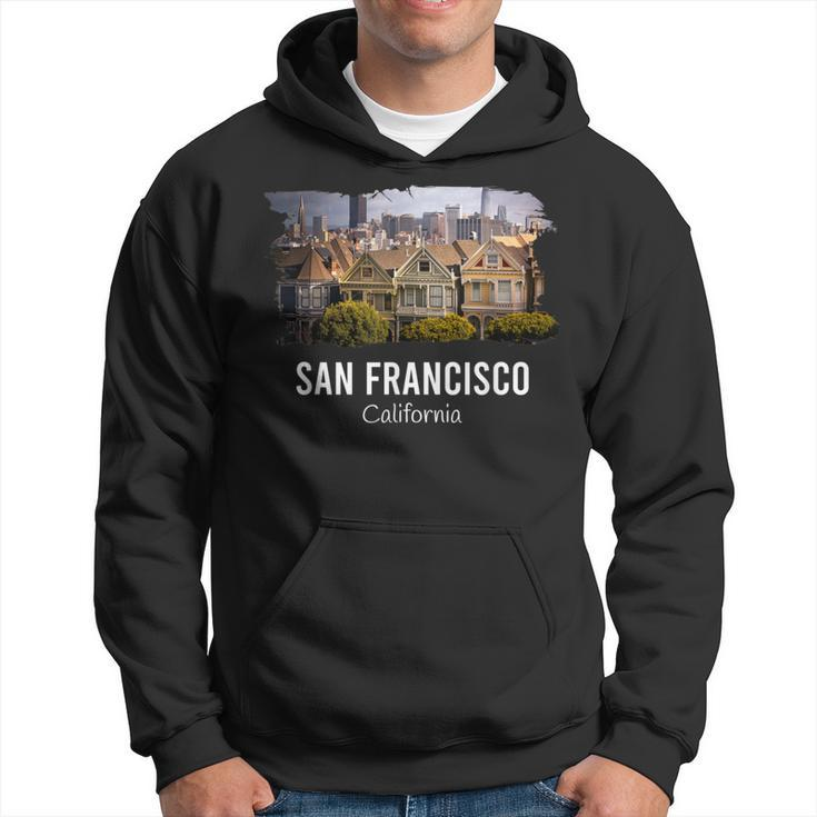 San Francisco California Skyline Painted Ladies Souvenir Hoodie