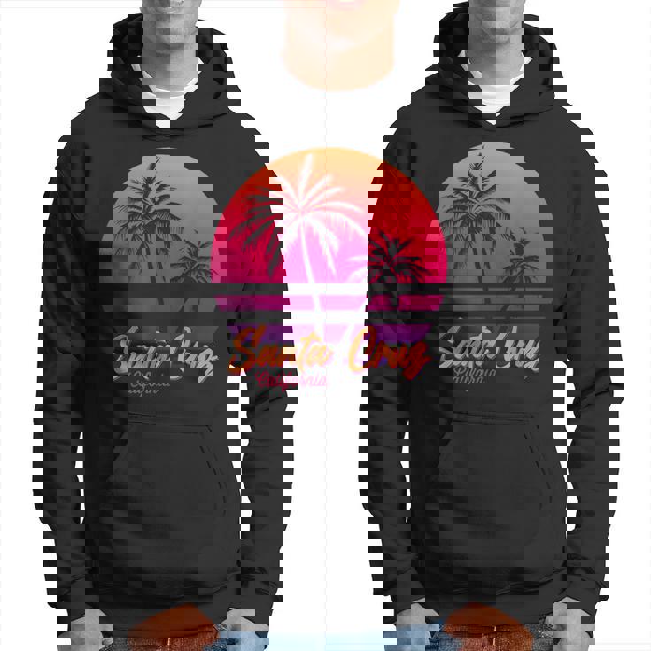 Santa Cruz California Retrointage Sunset Palmeras Años 70 Sudadera
