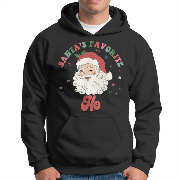 Santa's Favorite Ho Christmas Santa Face Old Xmas Hoodie