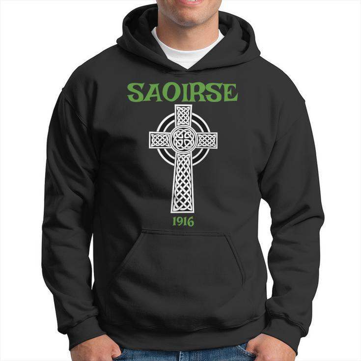 Saoirse Meaning Freedom Irish Republican With Celtic Cross Hoodie