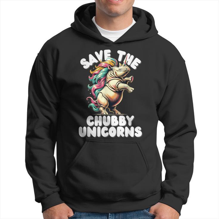 Save The Chubby Unicorn Rhino Colorful  Hoodie