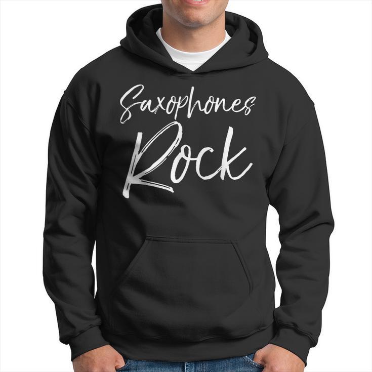 Saxophones Rock High School Marching Band Hoodie