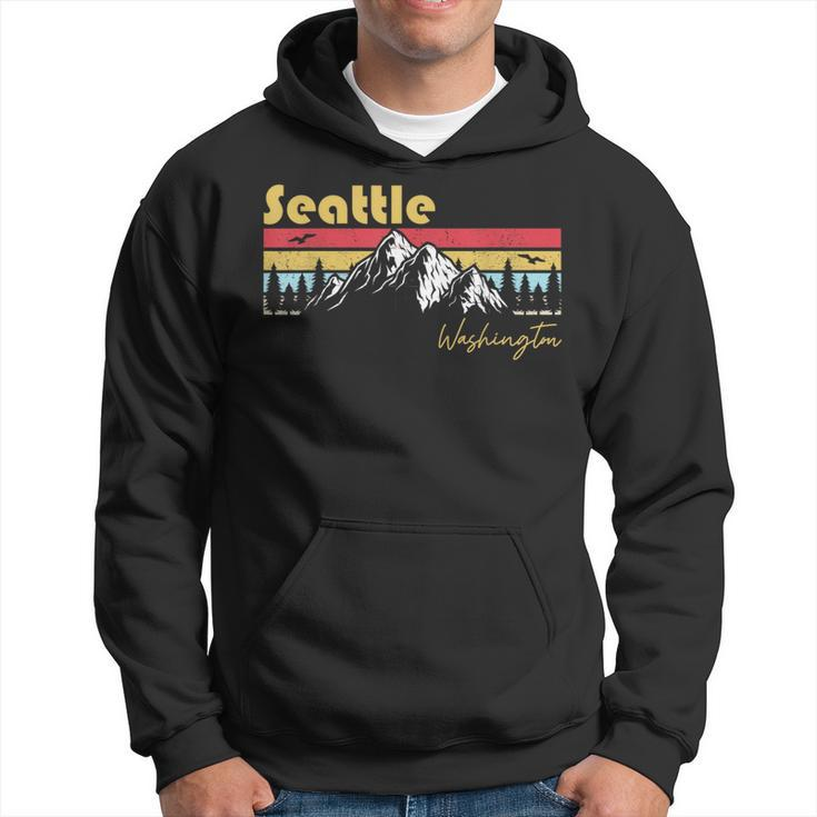 Seattle Washington Roots Hometown Vintage Home State Pride Hoodie