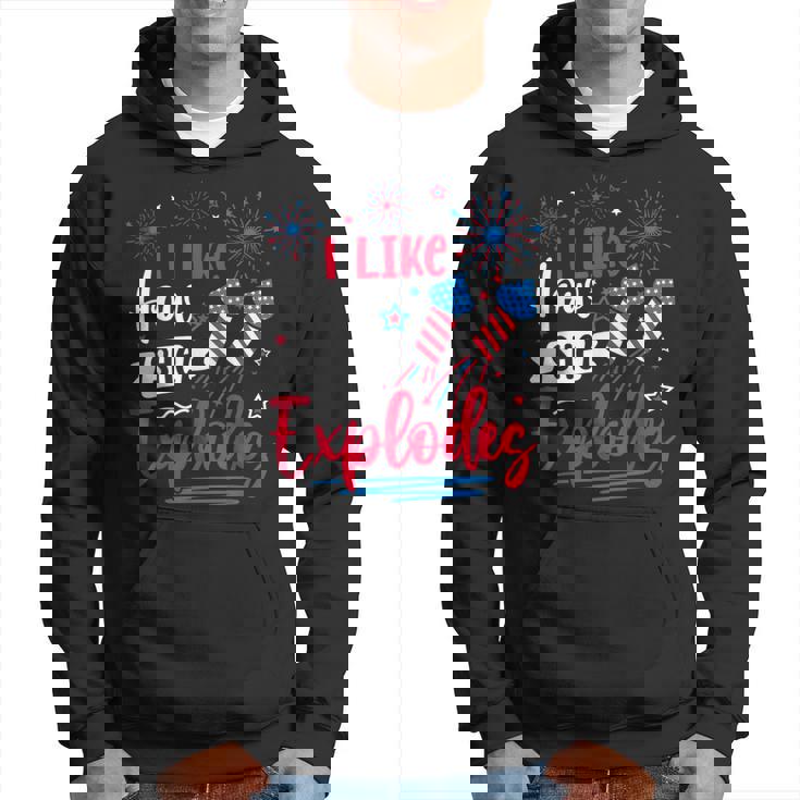 I Like How She Explodes Fireworks Couple 4Th Of July Hoodie