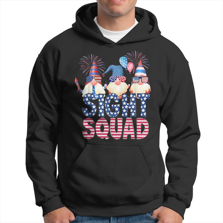 Sight Squad 4Th Of July American Flag Sunglasses Gnomes Hoodie