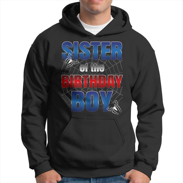 Sister Of The Birthday Spider Web Boy Family Matching Hoodie