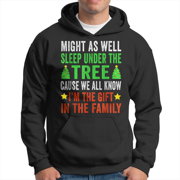 Might As Well Sleep Under The Tree Christmas Family Hoodie
