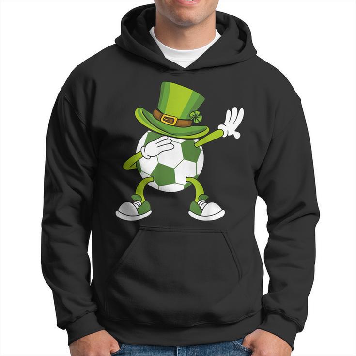 Soccer Boy St Paddys Day Leprechaun Hat Dabbing Soccer Ball Hoodie