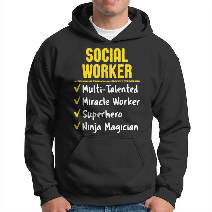 Social Worker Miracle Worker Superhero Ninja Job Hoodie