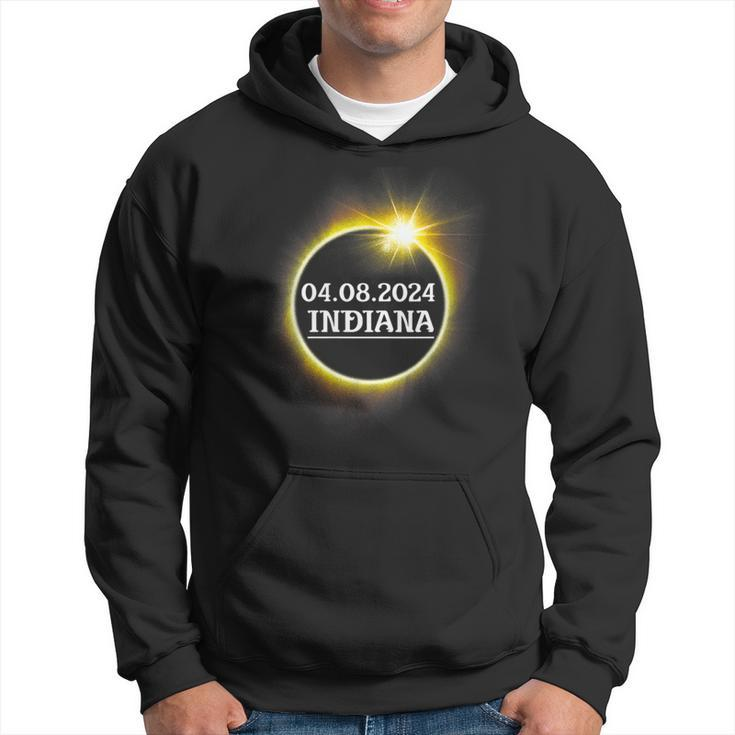 Solar Eclipse 2024 Indiana Usa State Totality Path Souvenir Hoodie