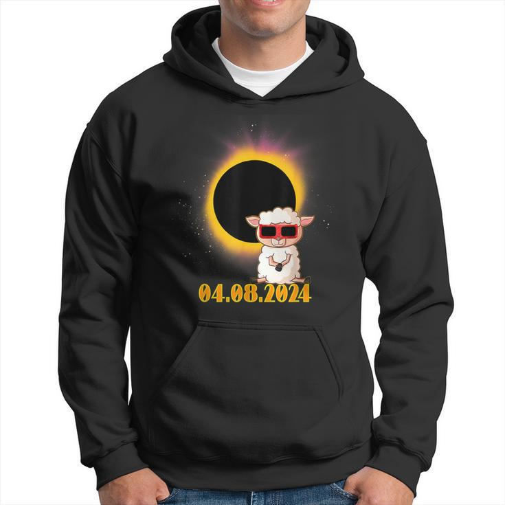 Solar Eclipse 2024 Sheep With Solar Eclipse Glasses Hoodie