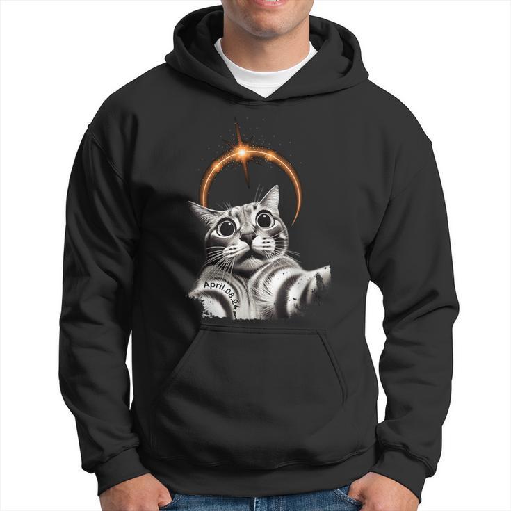 Solar Eclipse 8 April Selfie Cat 2024 Solar Eclipse Hoodie