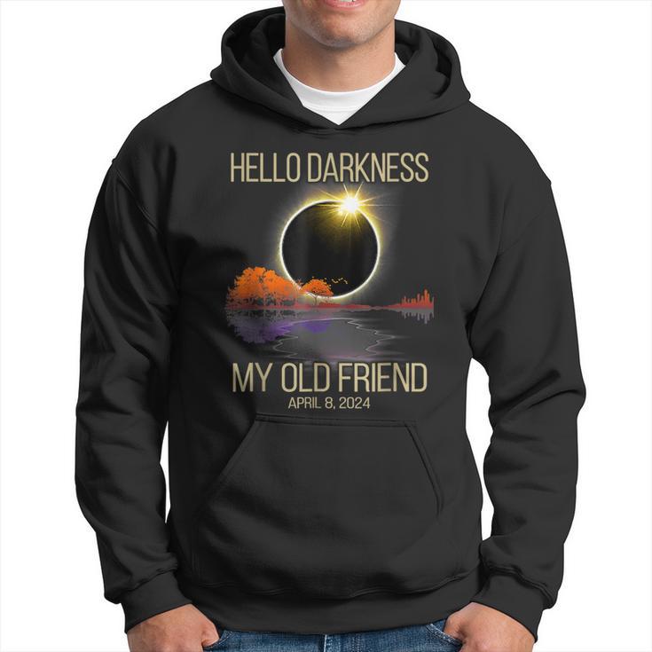 Solar Eclipse April 08 2024 Hello Darkness My Old Friend Hoodie