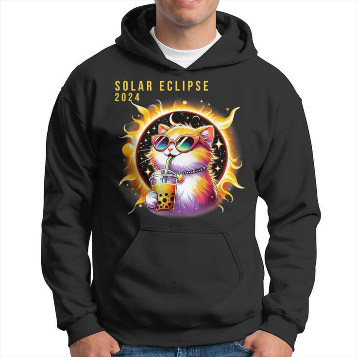 Solar Eclipse April 8 2024 Astronomy Kawaii Cat Lover Hoodie