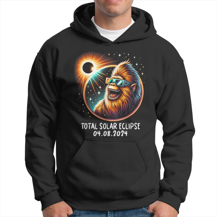 Solar Eclipse Bigfoot Wearing Glasses April 8 2024 Hoodie
