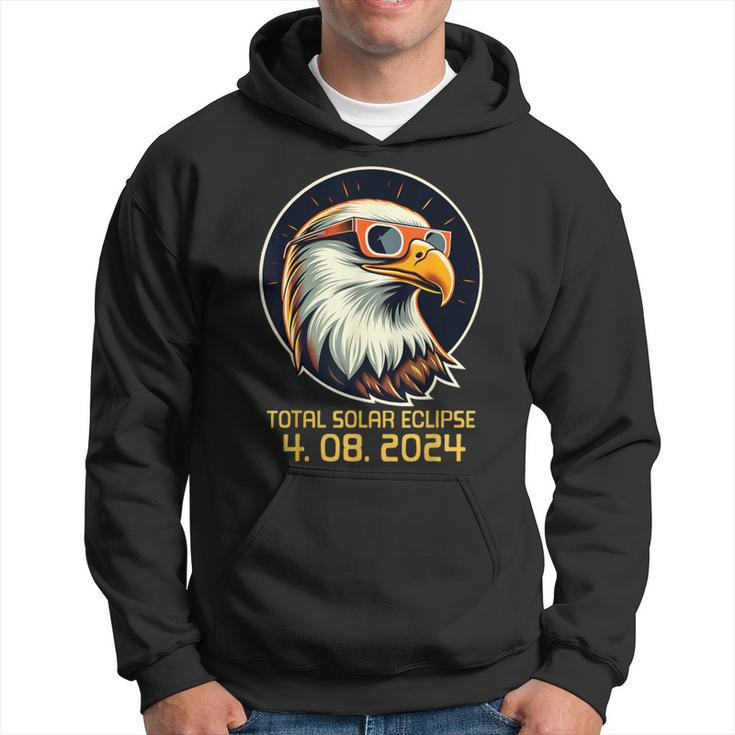 Solar Eclipsetwice In Lifetime 2024 Solar Eclipse Bald Eagle Hoodie