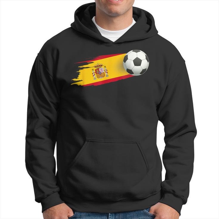 Spain Soccer Ball Spain Flag Jersey Spanish Football Fan Hoodie