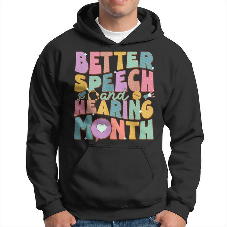 Speech And Hearing Month Slp Speech Language Therapist Hoodie