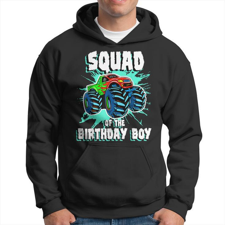 Squad Of The Birthday Boy Monster Truck Birthday Party Hoodie